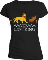 THE LION KING - LOGO AND CHARACTERS WOMEN T-SHIRT - BLACK