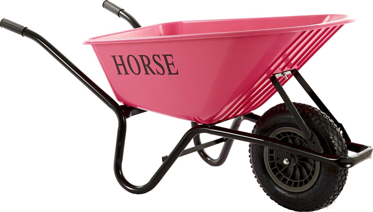Bol.com Horse Kruiwagen - Gemonteerd geleverd - kruiwagen roze - kruiwagen 100 liter aanbieding