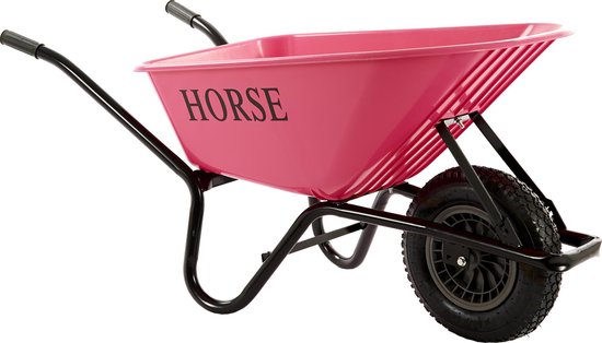 Horse Kruiwagen - Gemonteerd geleverd - kruiwagen roze - kruiwagen 100 liter