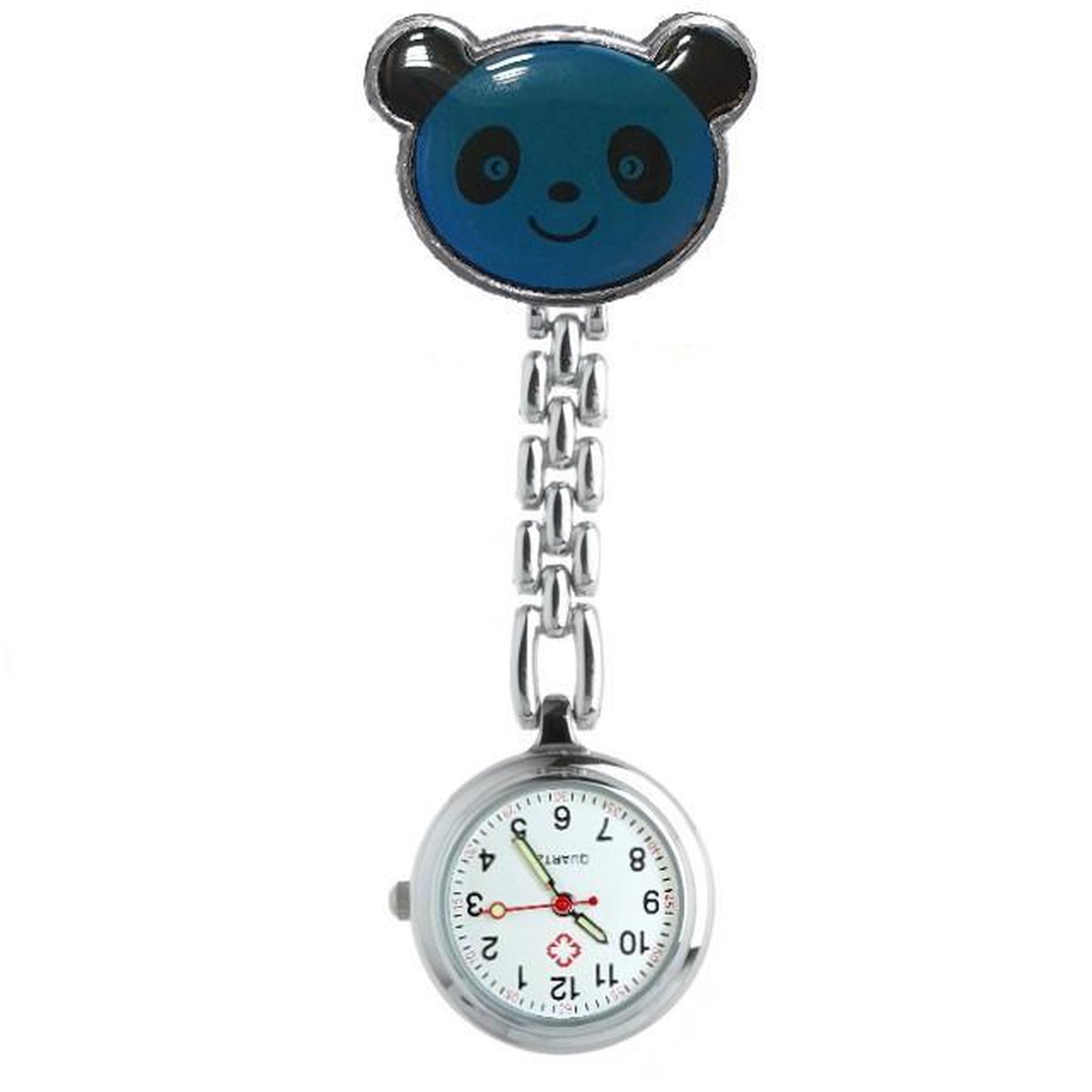 Fako® - Verpleegstershorloge - Zusterhorloge - Verpleegster Horloge - Panda - Blauw