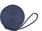 FES Landvast met oogsplits donkerblauw 8meter 12mm