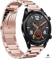 Stalen Smartwatch bandje - Geschikt voor  Huawei Watch GT / GT 2 stalen band - rosé goud - 42mm - Strap-it Horlogeband / Polsband / Armband