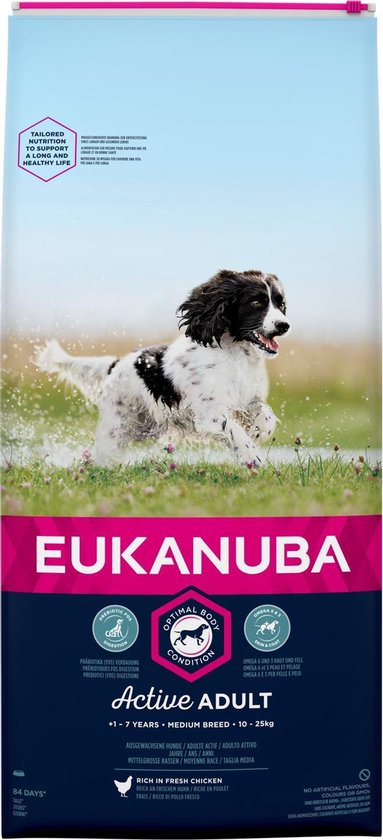Eukanuba Dog Adult Medium Breed – Kip – Hondenvoer – 15 kg