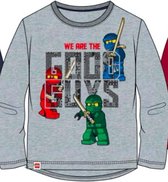 Lego Ninjago t-shirt - grijs - Maat 104 / 4 jaar