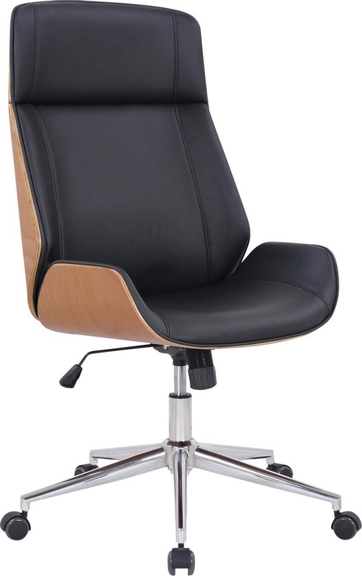 Bureaustoel - Kantoorstoel - Design - In hoogte verstelbaar - Hout - Lichtbruin - 66x58x118 cm