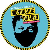 Mondkapje sticker rond Ø 20 cm; Corona / COVID-19