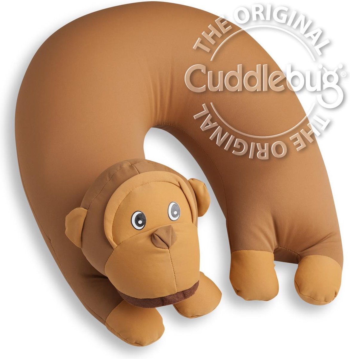 Cuddlebug U-Vorm Monkey Nekkussen Bruin