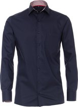 CASA MODA modern fit overhemd - donkerblauw (contrast) - Strijkvriendelijk - Boordmaat: 40