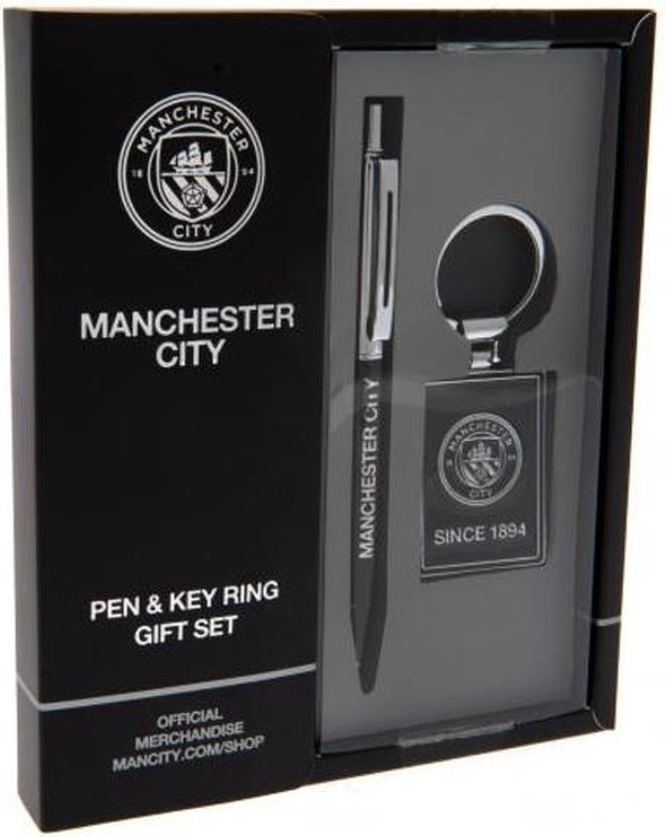 Manchester City pen en sleutelhanger geschenkset