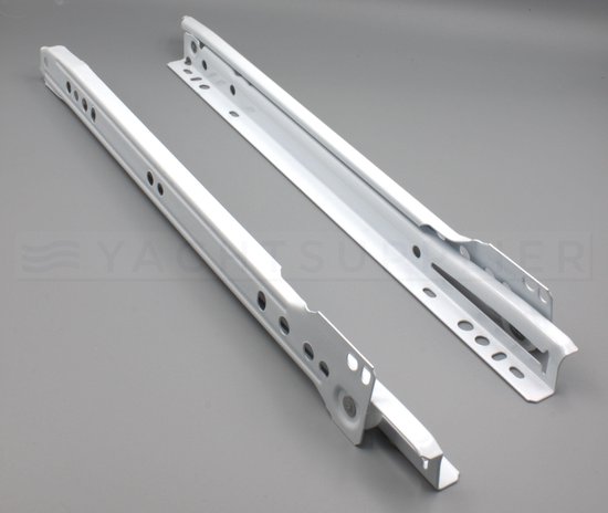 GTV AXISPRO Lade Voor Het Openen Van 500mm Wit Ladesysteem Met Ladegeleider Eenvoudige Montage Push To Open Vrije Toegang Belasting Tot 40 Kg Hoogte 168 Mm 753085022