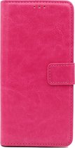 HB Hoesje Geschikt voor Apple iPhone 12 Mini Roze - Portemonnee Book Case - Kaarthouder & Magneetlipje