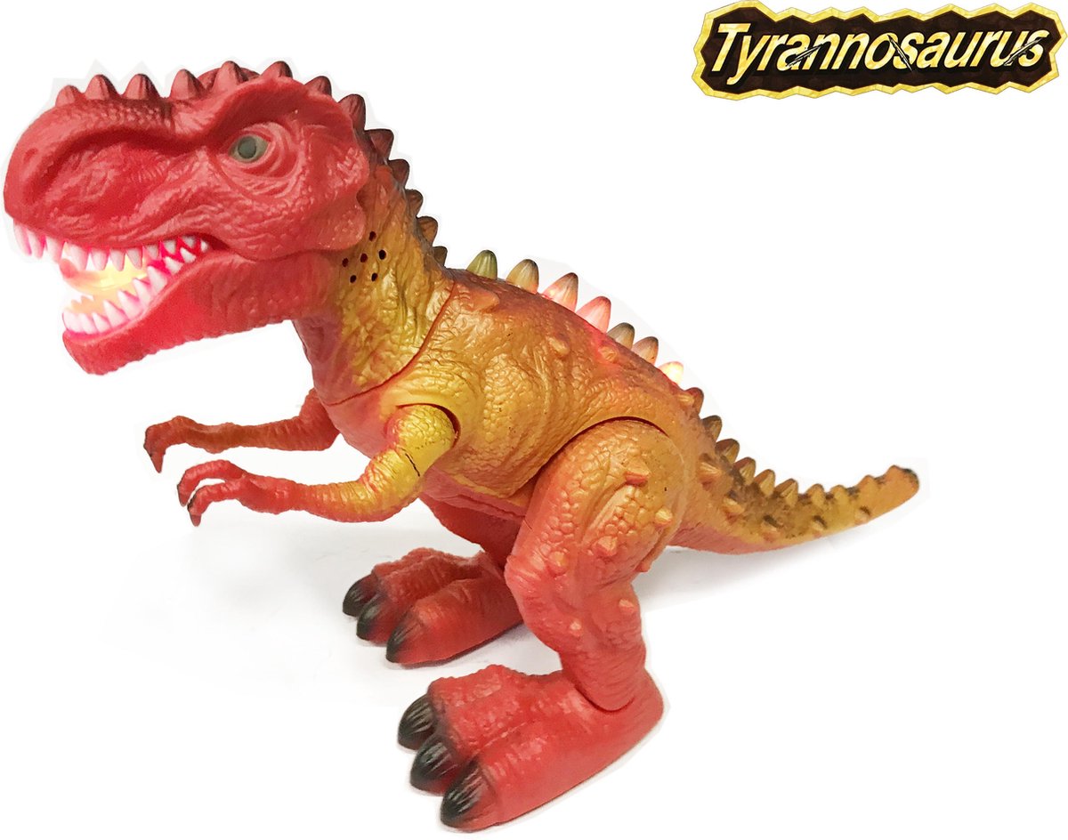 Dinosaurus speelgoed - Tyrannosaurus - met lichtjes en dinosaurus geluid 32 CM (incl. batterijen) - LX toys