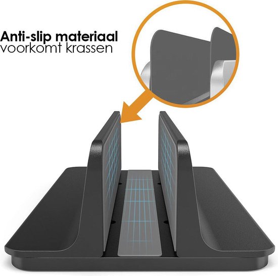 Macally Verticale laptopstandaard voor bureauruimte, verstelbare