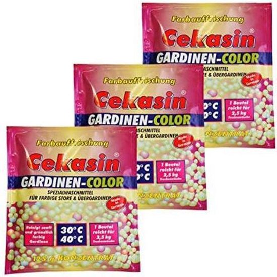 20 x Cekasin gordijn wasmiddel, kleurverfrissing, waspoeder | bol.com