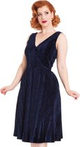 Voodoo Vixen Korte jurk -S- Millicent Velvet Blauw