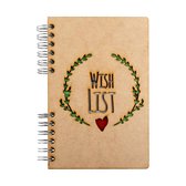 KOMONI - Duurzaam houten agenda - Navulbaar - Gerecycled papier - 2022 - Wishlist