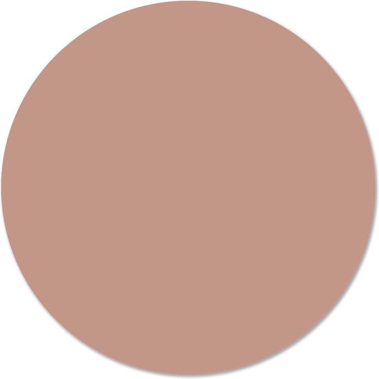 Label2X - Muurcirkel effen pale pink - Ø 20 cm - Dibond - Multicolor - Wandcirkel - Rond Schilderij - Muurdecoratie Cirkel - Wandecoratie rond - Decoratie voor woonkamer of slaapkamer