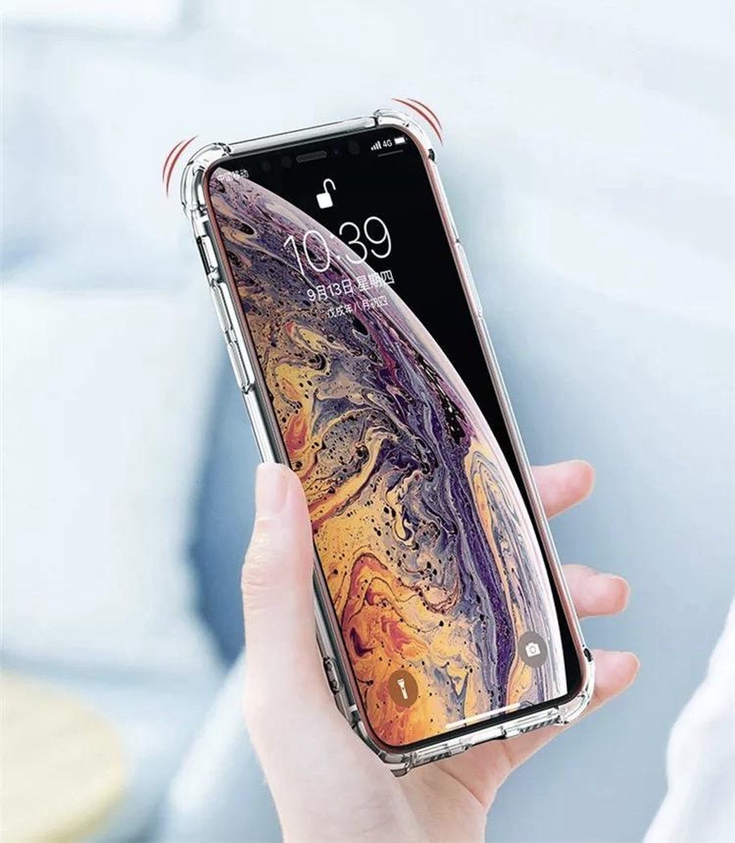 iPhone X - IPhone Xs Hoesje Shock Proof Siliconen Case Extra Stevig Transparant