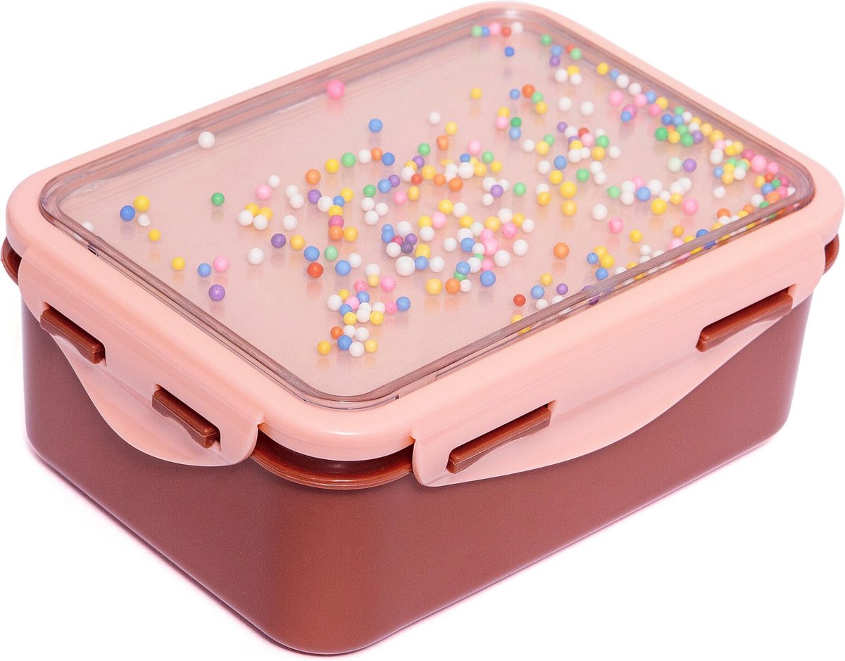 Petit Monkey lunch box popsicles desert rose + soft coral - Brooddoos - Lunchbox - Kind - Broodtrommel