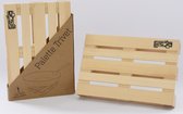 Labyrinth Palette Trivet® - Set van 2 houten onderzetters voor pannen (19x12,8) - Hittebestendige bescherming voor tafel en keukenwerkblad