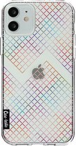 Casetastic Apple iPhone 12 / iPhone 12 Pro Hoesje - Softcover Hoesje met Design - Rainbow Squares Print