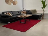 Vloerkleed Effen Laagpolig - Rood 170x230