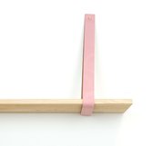 Leren plankdrager  Roze - 2 stuks - 92 x 4 cm - Industriële plankendragers   - met koperkleurige schroeven