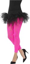 Fluo roze legging van kant voor vrouwen - Verkleedattribuut