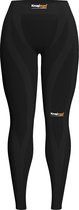 Knapman Ladies Zoned Compression Long Pants 45% Zwart | Compressiebroek lang (Legging) voor Dames | Maat XL