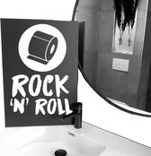 Toilet bord-rock n roll-wit-60x40 cm