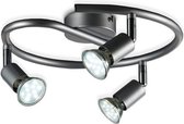 B.K.Licht Lunis LED plafondlamp spots - 3-lichts - GU10 - spotjes