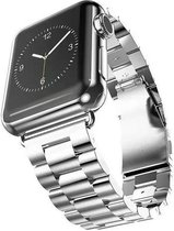 Stalen Smartwatch bandje - Geschikt voor  Apple Watch SE stalen band - zilver - Maat: 42mm & 44mm - Horlogeband / Polsband / Armband