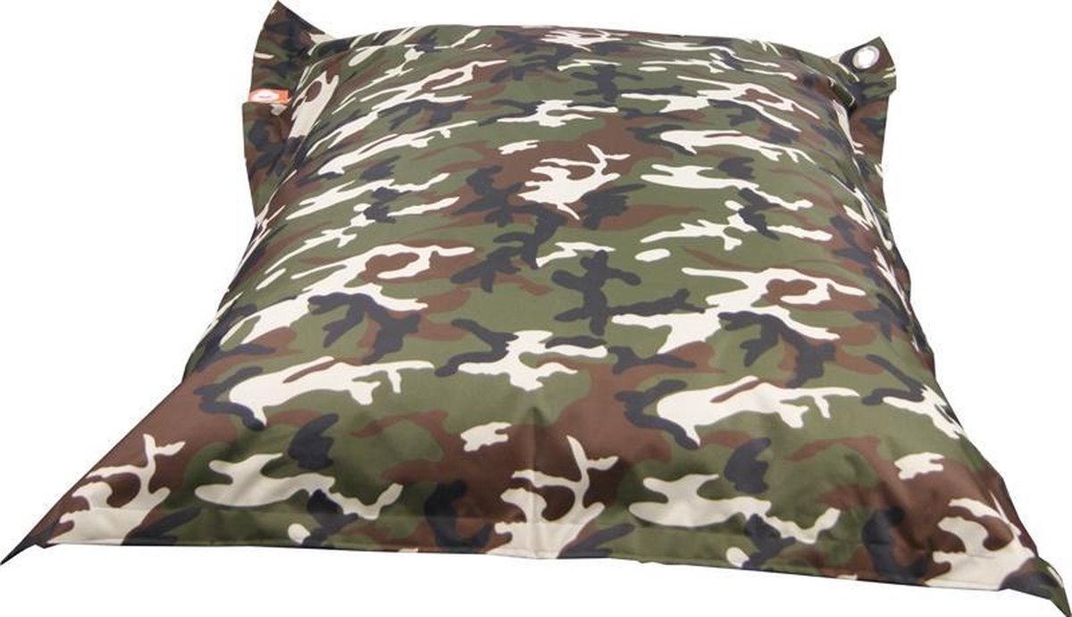 Whoober rechthoek zitzak St. Tropez XL outdoor camouflage - Wasbaar - Voor binnen en buiten