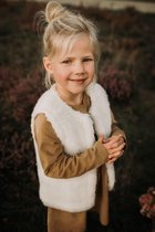 Alwero Mouwloos vestje voor kids "Luxi 100% wol" Naturel - 116-122