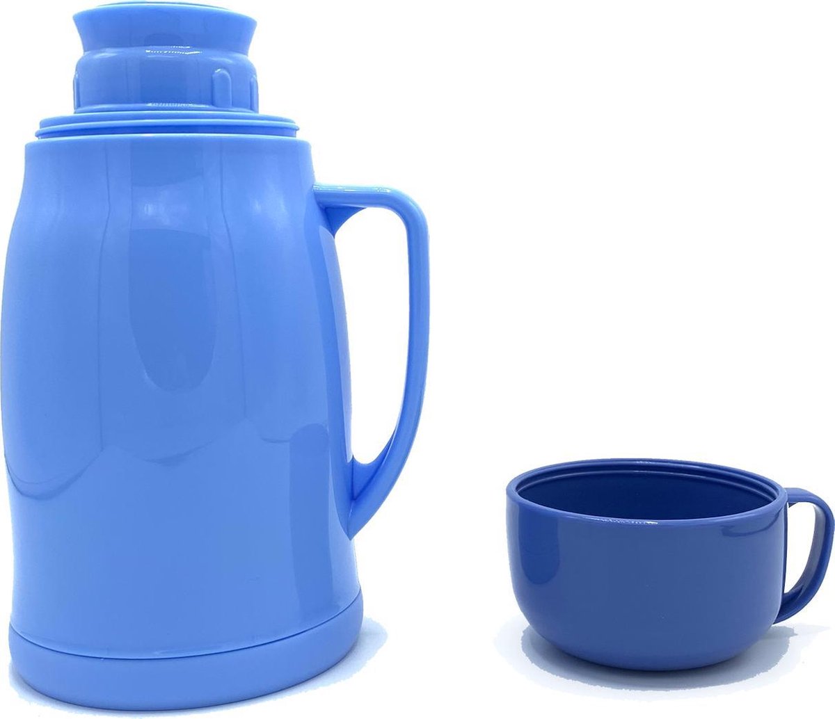 JUGZ Thermoskan Adoonga 1.0 L - Blauw - Thermoskan met beker