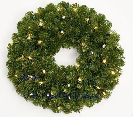 BES Ster Donau Royal Christmas Kerstkrans Dakota ø60 cm met warmwit LED-verlichting |  bol.com