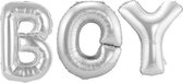 Folat Folieballon Letters Boy Jongens 36 Cm Zilver