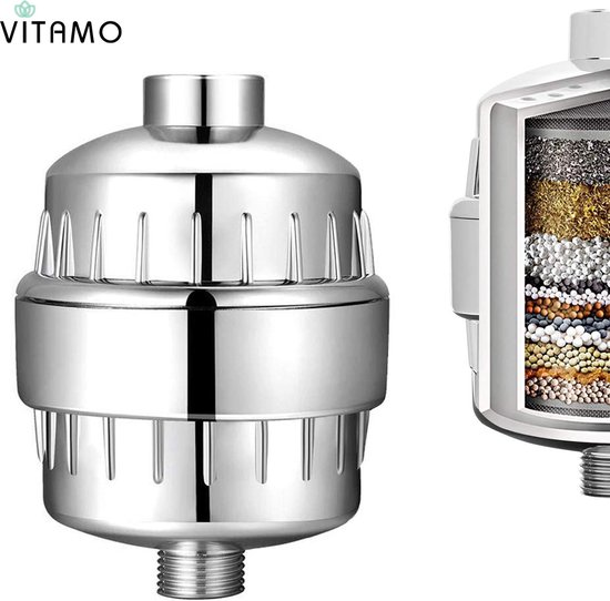 Vitamo™ Premium Universele 15 Stage - Douchefilter & Extra Filter - Waterfilter Voor Douchekop