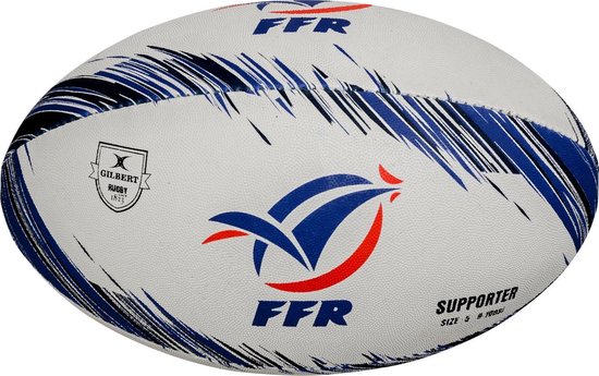 Ballon Gilbert France Rugby Taille 5 – Officiel XV De France, Collection Supporter FFR