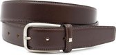 Kastanje bruine heren riem 3.5 cm breed - Bruin  - Echt Leer - Taille: 115cm - Totale lengte riem: 130cm