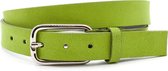 Hippe lime  suede dames riem 3 cm breed - Lime Groen  - Echt Suede leer - Taille: 100cm - Totale lengte riem: 115cm