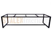 Frame Middenligger Laag| 250x100 | Koker 40x40| Zwart structuur| Industrieel Tafelonderstel