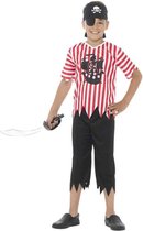 Smiffy's - Piraat & Viking Kostuum - Grote Schatzoeker Piraat - Jongen - Rood - Medium - Carnavalskleding - Verkleedkleding