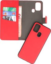 Bestcases 2 in 1 Book Case Telefoonhoesje Geschikt voor Samsung Galaxy A21s - Rood