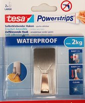 tesa Powerstrips® Waterproof haken L metaal rechthoekig