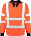 EM Traffic Zip sweater met col RWS - Fluor oranje - maat 3XL