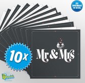 10x Muziekwenskaart - Mr & Mrs – zelf opneembaar – 60 seconden – 21x21cm – hoge kwaliteit – inclusief envelop