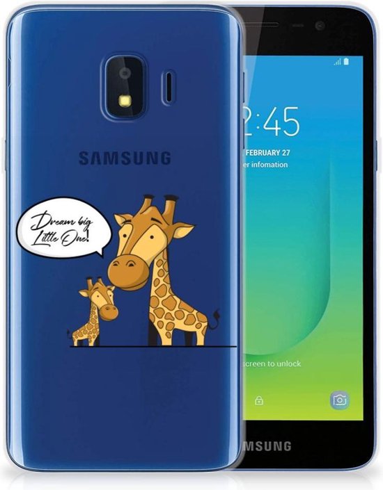 Trendy Telefoonhoesjes Samsung Galaxy J2 Core Smartphone Hoesje Doorzichtig Giraffe Bol Com