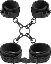 INTOYOU BLACK SHADOW - Wrist And Ankle Cuffs Set Vegan Leather