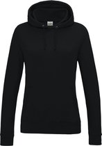 Awdis Gewoon Hoods Vrouwen/dames Girlie College Pullover Hoodie (Diep zwart)